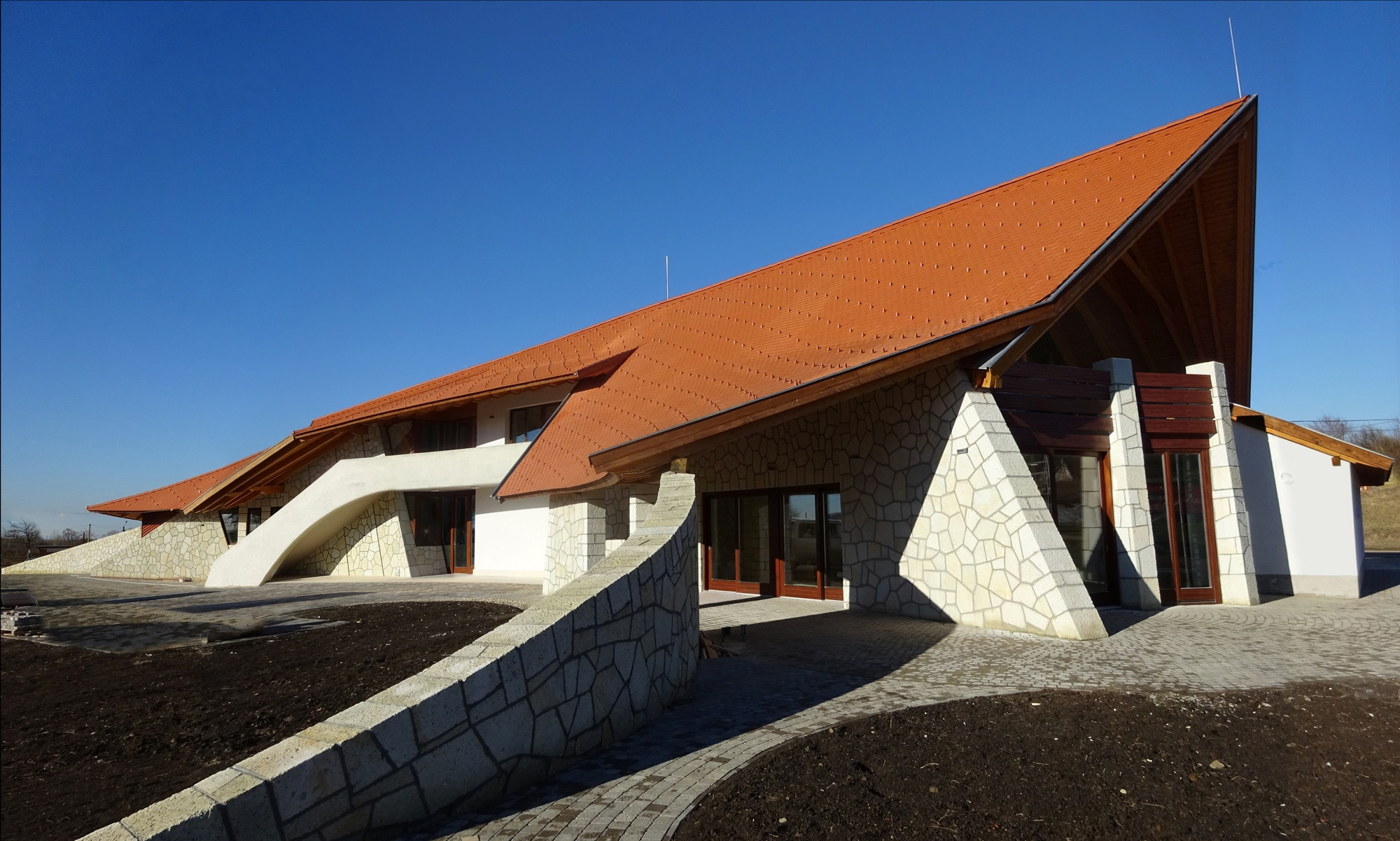 Terasz felőli homlokzat